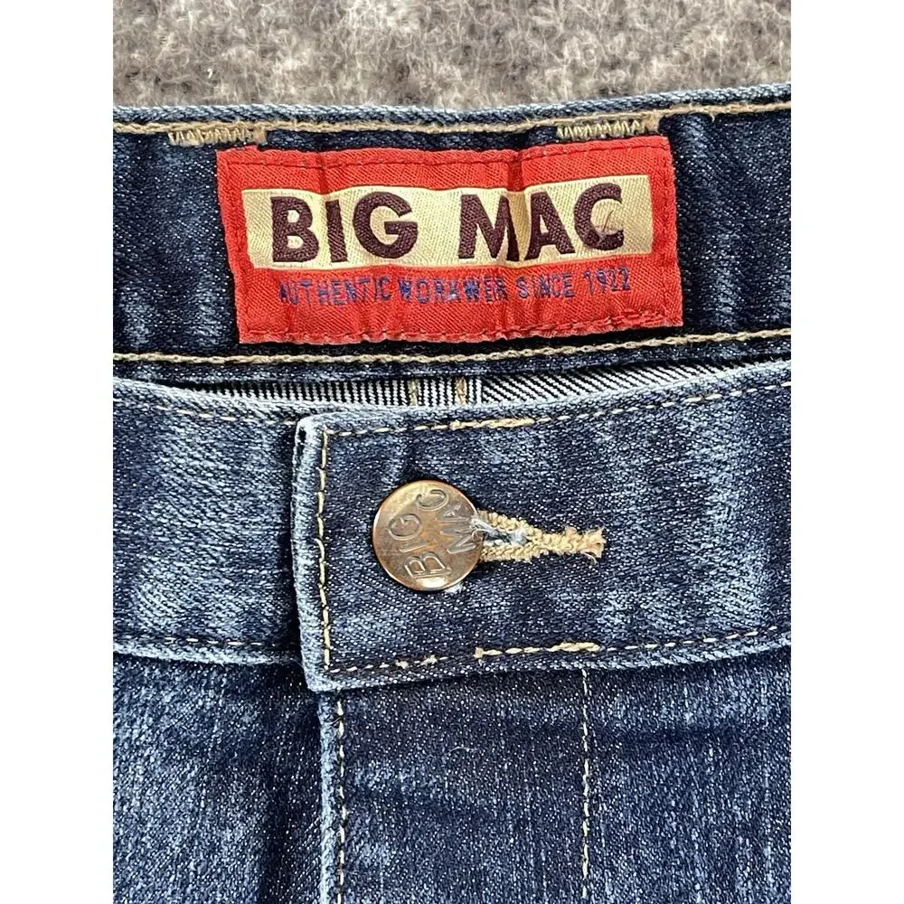Big Mac Carpenter Shorts Mens 36x11 Blue Denim Wide Leg Outdoor